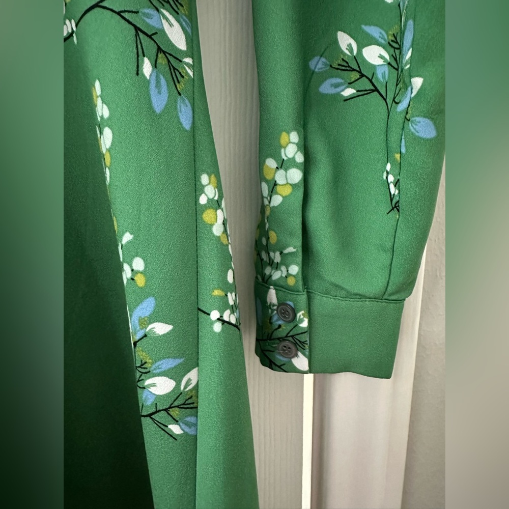 Loft green floral dress - Picture 3 of 4